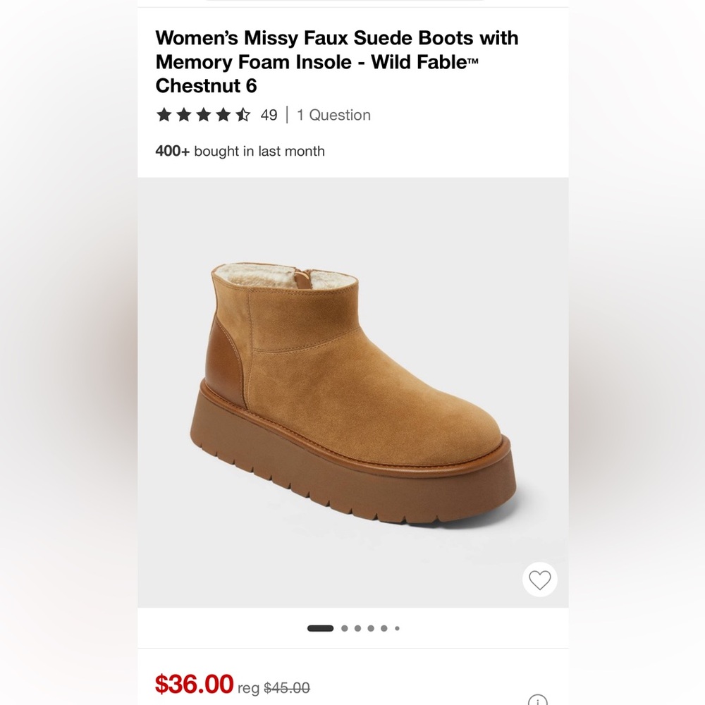 Wild Fable Women's Ankle Boots - Chestnut